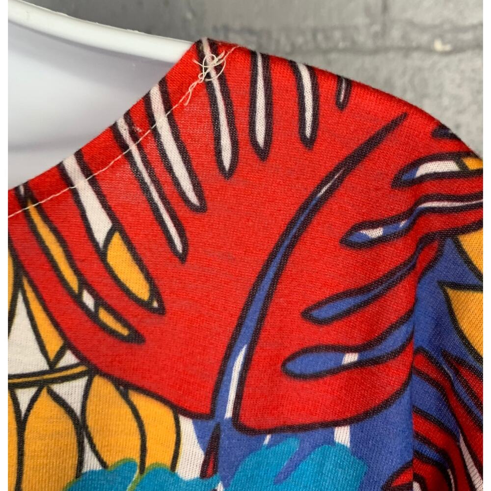 Vintage Vera Neumann Tropical Print Top, 80s Hawaiian Side Tie, M/L - Picture 8 of 10